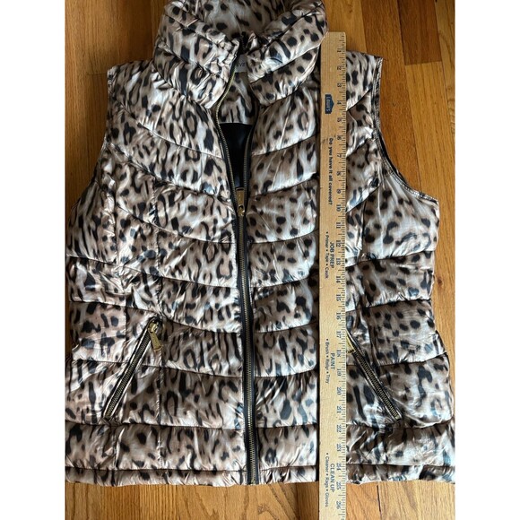 CALVIN KLEIN Women Animal Print Lightweight Puffer Vest Full Zip Size XL - Picture 7 of 8